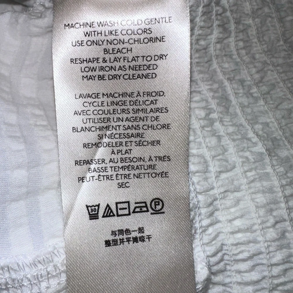ANTHROPOLOGIE White Long Sleeve Rebecca Smocked Top - Picture 10 of 12